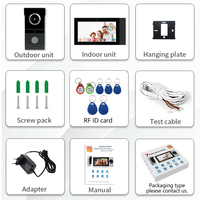 Système d'interphone vidéo pour porte avec caméra, étanche, 7 pouces, AHD, 4 fils, système d'interphone filaire avec caméra, système de vidéophone Tuya