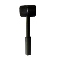 Mini marteau en caoutchouc, petit marteau souple de 6 pouces pour l'artisanat et la bijouterie, tête en caoutchouc noir durable pour l'assemblage de meubles