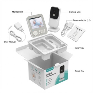 Moniteur vidéo pour bébé sans fil KT-901S, vente en gros d'usine, avec berceuses, rappel d'alimentation, transmission numérique de 960 pieds, caméra pour bébé - Product Image 3