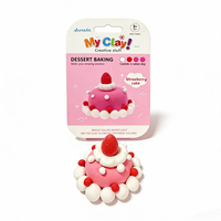 Kit d'activités créatives multicolores pour enfants : accessoires, outils, tutoriels, kit d'argile à séchage à l'air en forme de gâteau magique pour enfants