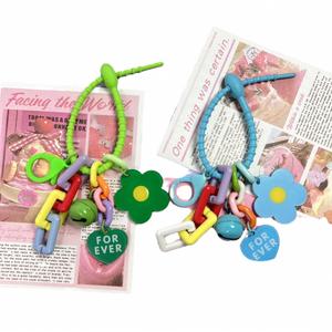 Hot Selling Sunflower Keychain New Creative Acrylic Chain Bell Keychain Bag Backpack Charm Pendant <b>Keyring</b> Gifts - Product Image 5