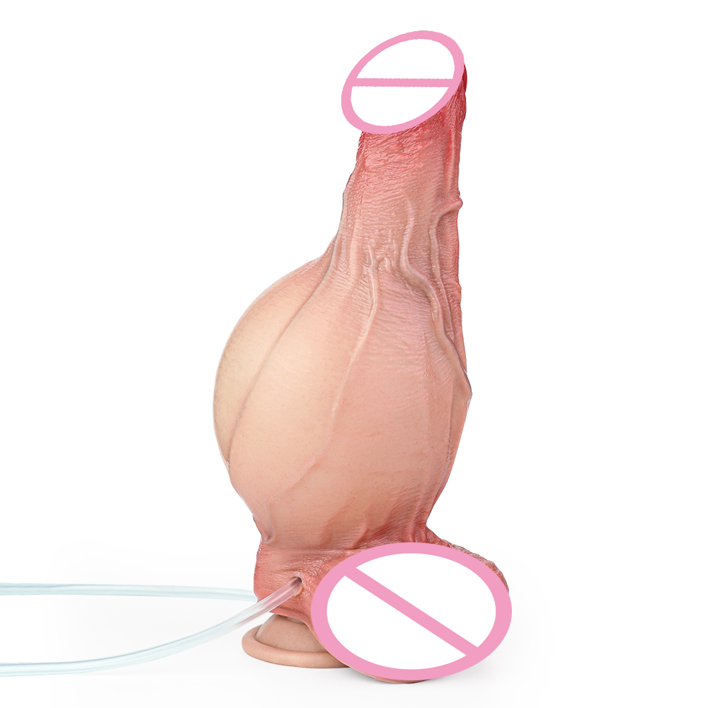 8'' Realistic Ejaculating Dildo - Strong Suction Masturbator