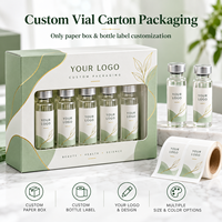 Ensemble d'emballage personnalisé pour flacons : boîte cadeau en papier avec impression et personnalisation de l'étiquette du flacon
