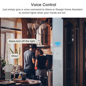 Interrupteur mural intelligent US Wifi 1 2 3 4Gang panneau de verre capteur tactile interrupteur de lumière fonctionne avec <span class=keywords><strong>Smartlife</strong></span> Alexa Google Home - Product Image 6
