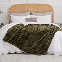 Sherpa Fleece Throw Blanket Couvertures en flanelle moelleuses en peluche réversibles pour canapé-lit