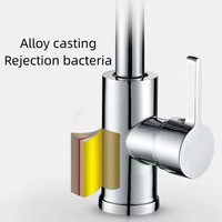 Chine Usine Professionnel Zinc Pivotant Cuisine Robinet Chrome Pont Monté Cuisine Robinet Rotation Eau Froide Chaude Mélangeur Évier Robinets