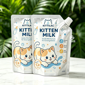 Bolsas con Boquilla Aluminizadas Impresas Personalizadas de Fábrica para Alimentos Líquidos para Mascotas, Caldo de Hueso, Leche de Cabra, Bebidas Nutritivas para Perros y Gatos - Product Image 3