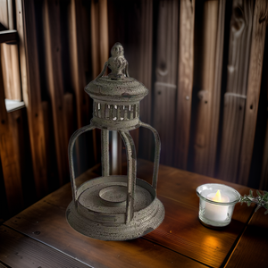 Cổ pháp Nước Kim Loại mộc mạc cổ điển sắt đèn lồng trang trí nội thất người giữ ngọn nến - Product Image 6