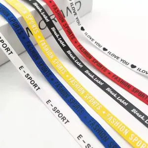 10 мм пользовательские силиконовые тисненые печатные нейлоновые полиэфирные эластичные ленты для шеи ленты для футболки бренда