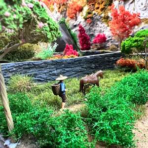 Modèle de scène <span class=keywords><strong>miniature</strong></span> de végétation d'arbuste déchiré à la main matériaux de production de vitrine de passe-temps pour la table de sable - Product Image 2