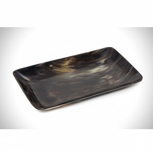 ถาดเสิร์ฟอาหาร ขนมขบเคี้ยว ขนมหวาน ถาดสปา รูปทรงสี่เหลี่ยมผืนผ้า ขายส่ง แบบหมุนได้ ทำจากเขาสัตว์ สำหรับอาหารเช้า ถาดเสิร์ฟแบบมีล้อเลื่อน ทำจากเขาสัตว์แท้ - Product Image 1