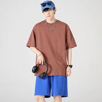 T-shirts décontractés vierges pour hommes épaules dénudées à manches courtes vente en gros 100% coton Logo personnalisé motif imprimé chemises vierges de grande taille