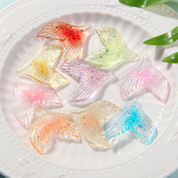 Breloques en plastique à paillettes, queue de sirène, pour collier, bracelet, pendentif, accessoires de bijoux DIY
