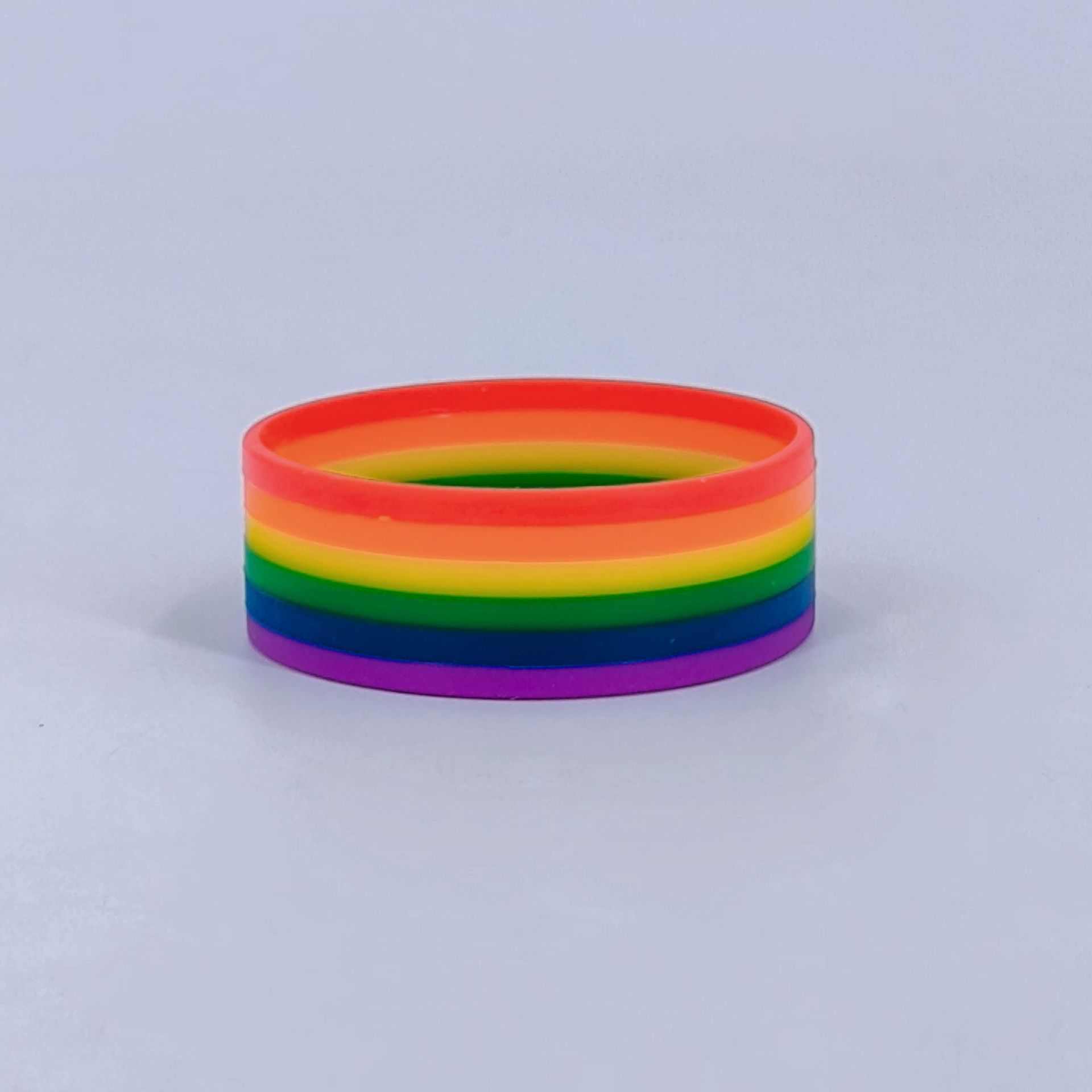 Layered silicone wristband