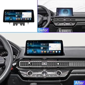 Reproductor multimedia de radio para coche, dispositivo de audio estéreo con android 11, pantalla táctil de 12,3 pulgadas, 128g 6 +, para Honda civic 2022