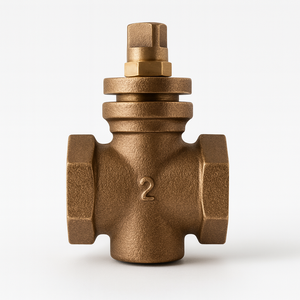 Robinet de raccordement à extrémité filetée GC-125 avec joint PTFE, filetage NPT BSPT, en bronze ASTM B584 C84400 - Product Image 2