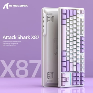 Attacco squalo M87 Pro V2 guarnizione Tri-mode RGB BT 2.4G Hot Swap lato intagliato Gaming Gamer tastiera meccanica - Product Image 3