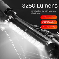 Haute Lumen LED phare de vélo en alliage d'aluminium USB chargé équipement d'équitation de nuit alimenté par batterie pour le VTT