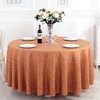 Nappes rondes blanches personnalisées de 90 pouces, bon marché, pour la décoration de banquets de mariage, hôtels