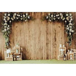Fondo de Poliéster con Diseño Floral Rústico de Madera de 7x5 pies para Fiestas, Bodas, Despedidas de Soltera, Cumpleaños, Decoraciones de Boda, Stock de China - Product Image 4