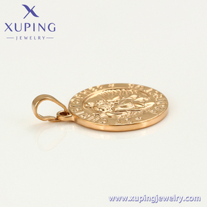 จี้รูปแม่และเด็กทรงกลมสีโรสโกลด์ ทำจากโลหะผสมทองแดง รุ่น A00608566 XUPING - Product Image 2