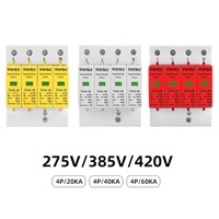 Parafoudre domestique AC SPD 4P 275V 385V 420V 20KA 40KA 60KA, dispositif de protection contre les surtensions basse tension