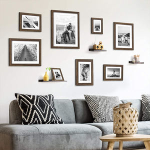 Mộc mạc tùy chỉnh Tabletop tường trang trí nội thất thủy tinh gỗ <span class=keywords><strong>MDF</strong></span> cắt dán hình ảnh khung Set - Product Image 5