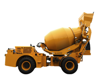 Camion malaxeur à béton diesel auto-alimenté mini SLM4000S de 4m³ de Chine, 91KW avec système hydraulique puissant pour la construction en Algérie