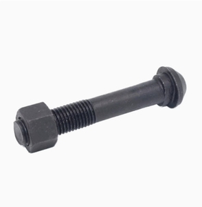 สลักเกลียวรั้วกั้นเหล็ก LeGood รุ่น M22 M24 M27 หัวครึ่งวงกลม คอเหลี่ยมรูปไข่ ผิวเคลือบออกไซด์สีดำ ระดับ 8 แบบยาวพิเศษ - Product Image 1