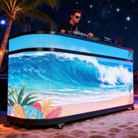 Écran LED personnalisable pour comptoir de bar intérieur, taux de rafraîchissement élevé, panneau LED pour cabine DJ, GOB P1.86 P2.5, table DJ, mur vidéo LED