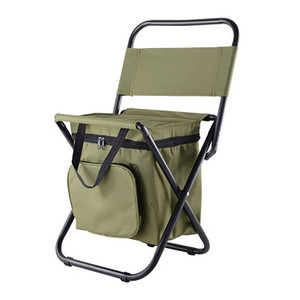 Silla de pesca portátil de diseño moderno con bolsa de aislamiento Marco de aluminio Taburete de camping para playa o muebles de exterior - Product Image 1