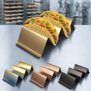 Plateau de service en acier inoxydable, support à tacos réutilisable, support à tacos en acier inoxydable, support à tacos en acier inoxydable - Product Image 1