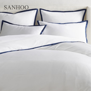 SANHOO Housse de Couette Luxe Rayée en Coton Épais 400 Fils, Ensemble de Literie Douillet et Chaud - Product Image 4