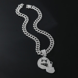 สร้อยคอจี้ทรงเรขาคณิตวงกลมดีไซน์ใหม่สุดล้ำสมัย สไตล์ฮิปฮอป วัสดุอัลลอยด์  สำหรับผู้ชาย  เครื่องประดับแฟชั่นเท่ๆ - Product Image 2