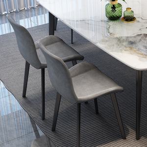 บ้านหรูหราทันสมัยเรียบง่ายสไตล์มินิมอลสไตล์คนดังทางอินเทอร์เน็ตเก้าอี้หนังสำหรับโรงแรมร้านอาหาร - Product Image 4