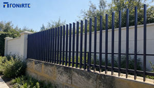 Panneaux de clôture verticaux, clôture à lames <span class=keywords><strong>pour</strong></span> usage commercial, PRINCETON METAL, résidence, revêtement en poudre, sans rouille, clôture en aluminium 3D, intimité - Product Image 6