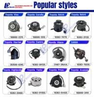 Motor Kipas Elektronik Lima Bilah Bilusi Engine 16363-31180 16363-20390 16363-31130 untuk Toyota Previa Alphard Vellfire Hiace