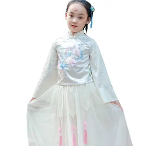 Ragazza Cinese Intrattenimento Musiche E Canzoni primavera e autunno Confucio costume stile Cinese Del Ricamo della principessa prestazioni Costume