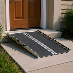 Rampa portátil de aluminio para silla de ruedas de 3 pies con capacidad para 800 libras, rampa plegable antideslizante para acceso de scooters de movilidad en el hogar. - Product Image 2