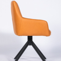 Fauteuil à bascule pivotant en cuir de style moderne avec dossier haut, fauteuil moelleux à pieds en bois, écologique, pour bureau à domicile, bureau, salon