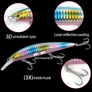 24g 35g Jigs Lure Aritificial Hard Bait Minnow With Treble Hook Freshwater Saltwater Sea Fishing Sinking Minnow Lures Bait