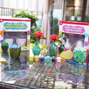 Ensemble de vases en céramique pour table d'intérieur, à peindre soi-même, avec glaçure craquelée, pour la décoration de la maison et comme jouet de dessin pour enfants - Product Image 6