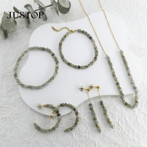 Fashion <b>Jewelry</b> <b>Handmade</b> Women Trendy Natural Stone Delicate Crystal Stainless Steel Gold Beads Environmental Friendly Bracelet - Product Image 6