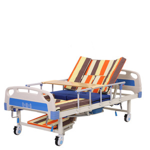 Cama reclinable médica de 3 funciones con inodoro y asiento de inodoro, cama de hospital para enfermería con función de medio giro - Product Image 2