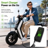Chargeur de batterie pour scooter électrique HAOXING 72V 5A, batterie lithium-ion 20S, connecteur DC XT60/XT90, charge intelligente LED