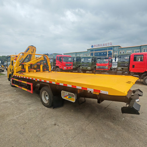 Camion de <span class=keywords><strong>remorquage</strong></span> Qingling ISUZU avec grue à flèche pliable 5T, plateau de dépannage avec bras de levage arrière, diesel, 6 roues - Product Image 4