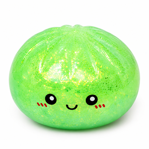 ASMR Zen Zone Jumbo Dumpling Squishy (TPR)-Satisfying Food-Themed Fidget Toy for Ages 5+ Unisex Office Desk Stress Relief - Product Image 5
