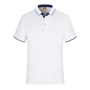 Workwear T-Shirt Polo kerah Turndown kustom kaus lengan pendek tim cetak Logo cepat kering pakaian kerja musim panas