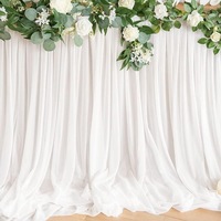 Jupe de table Aodu en tulle blanc, longueur ras du sol, plissée et froncée, pour mariage et banquet, nappe décorative, vente en gros usine