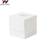 Boîte de découpe de gâteau de 3 pouces 4 pouces Boîte à dessert triangulaire de style occidental blanche Mousse Plateau inférieur sucré Logo personnalisé